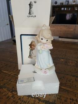 Precious Moments Growing In Grace Porceline Bisque Figurines Age 14, 15, 16
