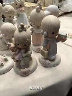 Precious Moments Growing in Grace Blonde Complete Set of 17