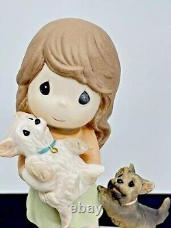 Precious Moments HAPPY TAILS TWO YOU 940027 Yorkies w Girl 2009 w Box Stamped SB