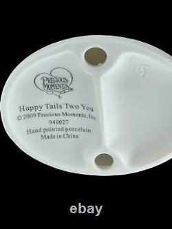 Precious Moments HAPPY TAILS TWO YOU 940027 Yorkies w Girl 2009 w Box Stamped SB