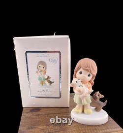 Precious Moments HAPPY TAILS TWO YOU 940027 Yorkies w Girl 2009 w Box Stamped SB