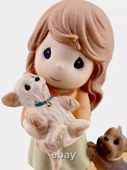 Precious Moments HAPPY TAILS TWO YOU 940027 Yorkies w Girl 2009 w Box Stamped SB