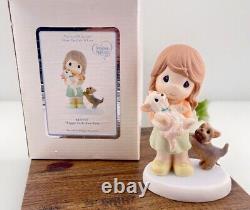 Precious Moments HAPPY TAILS TWO YOU 940027 Yorkies w Girl 2009 w Box Stamped SB