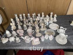 Precious Moments HUGE mixed lot Bells Cups Tea Set Plates Figurines