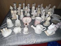 Precious Moments HUGE mixed lot Bells Cups Tea Set Plates Figurines