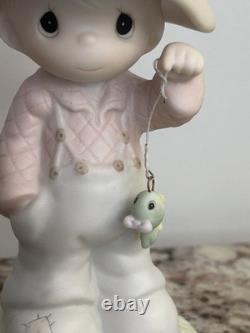 Precious Moments Hay Good Lookin' 1999 Porcelain Figurine 6 White Pink