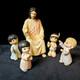 Precious Moments He Shall Lead The Children Jesus Signed By Original Trio Euc