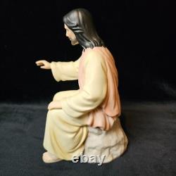 Precious Moments He Shall Lead The Children Jesus SIGNED by Original Trio EUC