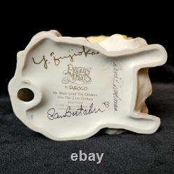 Precious Moments He Shall Lead The Children Jesus SIGNED by Original Trio EUC