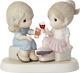 Precious Moments Here's To A Lifetime Of Friendship Bisque Porcelain Figurine, O