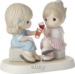 Precious Moments Here's to a Lifetime of Friendship Bisque Porcelain Figurine, O