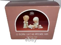 Precious Moments Huge 9 Inch O Come Let Us Adore Him # 111333 Nativity