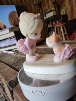 Precious Moments I Believe In You 124014 Bulldog Girl Ballerina NO BOX RARE