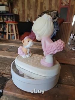 Precious Moments I Believe In You 124014 Bulldog Girl Ballerina NO BOX RARE