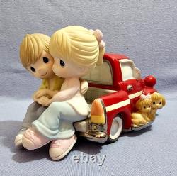 Precious Moments I Cherish Our Moments Together Red Pick Up Truck LE #1605/3000