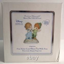 Precious Moments I'M NEVER LOST WHEN I'M WITH YOU 104010 Peter Pan Wendy NEW