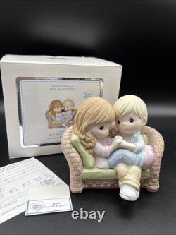 Precious Moments JUST THE TWO OF US 124013 Loving Couple on Wicker Loveseat RARE