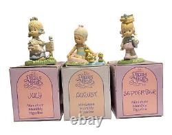 Precious Moments January Through December Miniature Monthly Figurines All Boxes