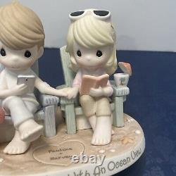Precious Moments Just Me And You With An Occea View Ceramic Statue Sculpture