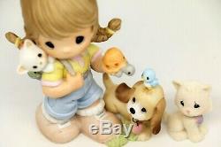 Precious Moments LOST WITHOUT YOU FC-032 Girl with LOTs of Animals / Members