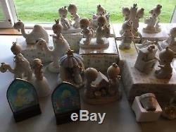 Precious Moments Large Lot Of Figures Some Ornaments