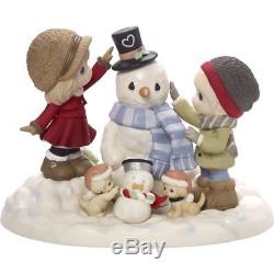 Precious Moments Lmtd Edition Couple Building Snowman Together Figurine 171020