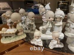 Precious Moments Lot Figurines In Orig 1980s-1990s Vintage