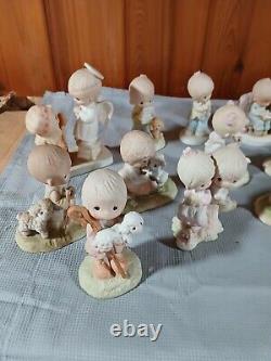 Precious Moments Lot Of 21 Figurines, Vintage 20 Of The 21 Original