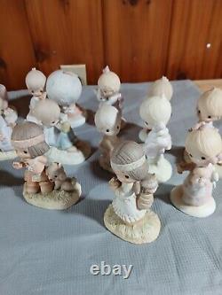 Precious Moments Lot Of 21 Figurines, Vintage 20 Of The 21 Original