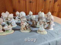 Precious Moments Lot Of 21 Figurines, Vintage 20 Of The 21 Original