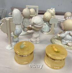 Precious Moments Lot Of 37 Figurines (31 Ceramic, 4 Crystal, 2 Trinket Boxes)