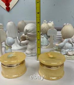 Precious Moments Lot Of 37 Figurines (31 Ceramic, 4 Crystal, 2 Trinket Boxes)
