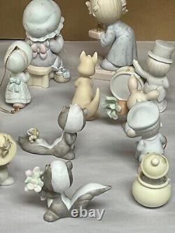 Precious Moments Lot Of 37 Figurines (31 Ceramic, 4 Crystal, 2 Trinket Boxes)