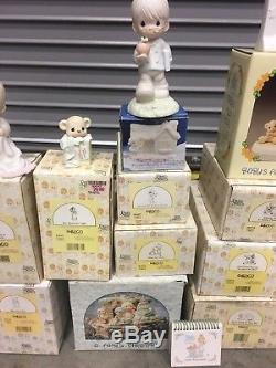 Precious Moments Lot figurines, ornaments, plates. Most with boxes/ paperwork