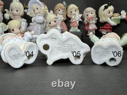 Precious Moments Lot of 23 Annual Christmas figurines Years 1998-2020 No Defects