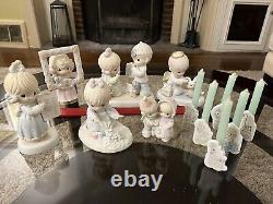 Precious Moments Lot of 24 Christmas Themed Figurines and Ornaments with boxes
