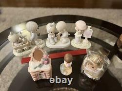 Precious Moments Lot of 24 Christmas Themed Figurines and Ornaments with boxes