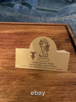 Precious Moments Love Grows Here 9 inch Figurine 1998 Limited Ed. With case