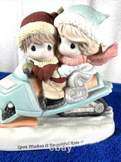 Precious Moments Love Makes A Beautiful Ride Bisque Porcelain 191032 Figurine