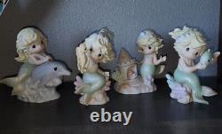 Precious Moments Mermaids Sea Of Friendship Complete Set of 4, Very Rare