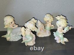 Precious Moments Mermaids Sea Of Friendship Complete Set of 4, Very Rare