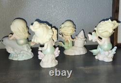 Precious Moments Mermaids Sea Of Friendship Complete Set of 4, Very Rare