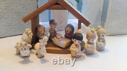 Precious Moments Mini Nativity 11-Piece Porcelain Figurine Set with Stable Precious Moments Mini Nativity 11-Piece Porcelain Figurine Set with Stable
