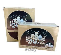 Precious Moments Mini Nativity Come Let Us Adore Him E-2395 & E-2387 Full Sets