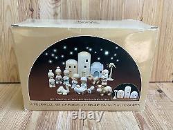 Precious Moments Mini Nativity Come Let Us Adore Him E-2395 & E-2387 Full Sets