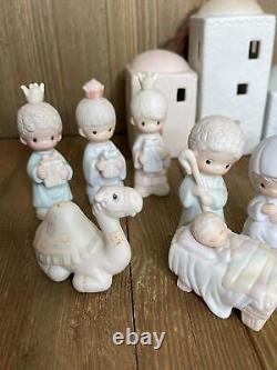 Precious Moments Mini Nativity Come Let Us Adore Him E-2395 & E-2387 Full Sets