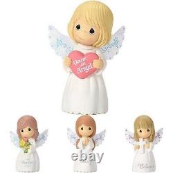 Precious Moments, Mini Resin Inspirational Girl Set of 4 Angel Figurines
