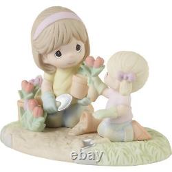 Precious Moments Mom and Daughter in Garden Figurine A Mother's Love Mak