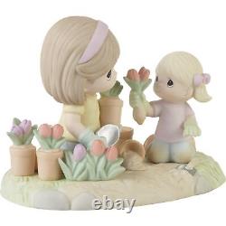 Precious Moments Mom and Daughter in Garden Figurine A Mother's Love Mak