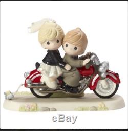 Precious Moments Motorcycle Bride Groom Together Wherever The Road May Lead